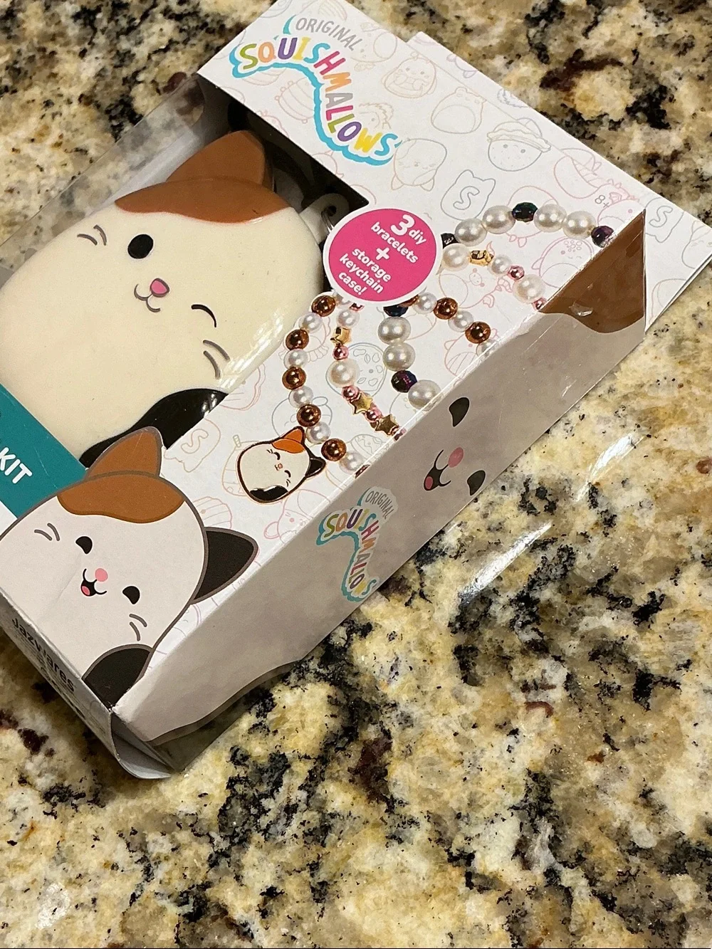Original Squishmallows Cam the Cat Bracelet Kit with Keychain Storage Case - NIB